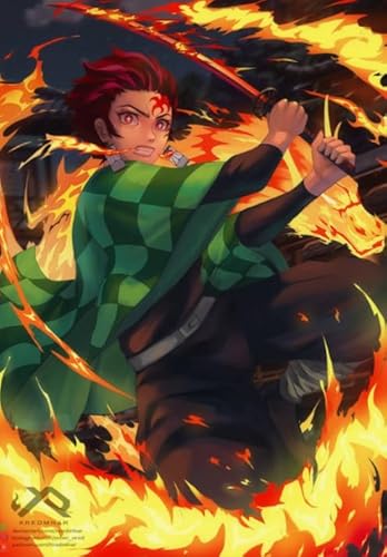 DMQBT Difficult Puzzle - Puzzles 1500 Stück - Japanese Animes Demons Tanjirou Posters - Lernspielzeug Für Kinder - Stressabbau-Spielzeug Für Erwachsene Gifts - Hz437Xa von DMQBT