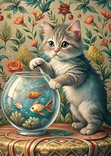 DMQBT Puzzle,1000 Pieces,Poster,Schwierige Rätsel,Gifts,Abstract Picture of Cats Playing,Familienspaß-Heraus Forderungs Spielzeug，Heraus Forderungs Spielzeug Für Erwachsene, Cx120Zw von DMQBT