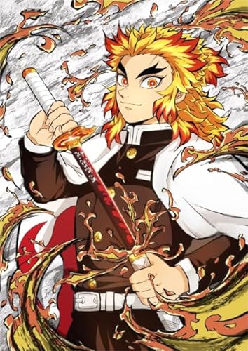 DMQBT Puzzle,1000 Pieces,Poster,Schwierige Rätsel,Gifts,Classic Japanese Animes Demons Rengokus Kyoujurou,Personalisiertes Kinderspielzeug Für Erwachsene, Cx28Zw von DMQBT