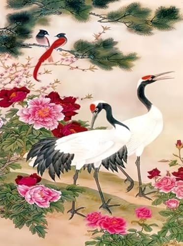 DMQBT Puzzle 1000 Stück - Irregular Kunst Puzzle - Cranes Painting - Lustiges Spielzeug Für Ältere Menschen - Familien-Lernspiel Zum Gedächtnis - Wall Decor - Za126Wk von DMQBT