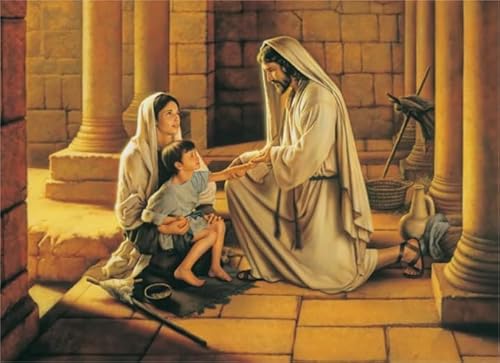 DMQBT Puzzle 1000 Stück - Irregular Kunst Puzzle - Jesus Oil Painting - Lustiges Spielzeug Für Ältere Menschen - Familien-Lernspiel Zum Gedächtnis - Wall Decor - Za63Wk von DMQBT