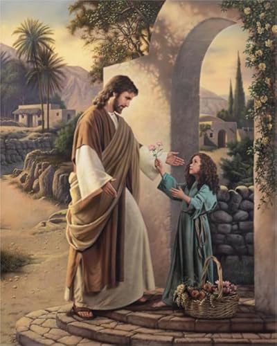 DMQBT Puzzle 1000 Stück - Irregular Kunst Puzzle - Jesus Oil Painting - Lustiges Spielzeug Für Ältere Menschen - Familien-Lernspiel Zum Gedächtnis - Wall Decor - Za64Wk von DMQBT