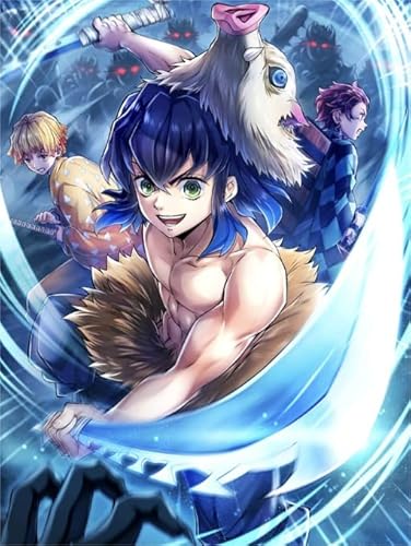 DMQBT Puzzle 1000 Teile - Bunt - Unregelmäßiges Puzzle - Japanese Animes Demons Hashibira Inosuke - Personalisiertes Kinderspielzeug Für Erwachsene - DX323ZW von DMQBT
