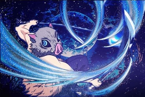 DMQBT Puzzle 1000 Teile - Bunt - Unregelmäßiges Puzzle - Japanese Animes Demons Hashibira Inosuke - Personalisiertes Kinderspielzeug Für Erwachsene - DX325ZW von DMQBT