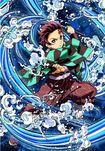 DMQBT Puzzle 1500 Stück - Bunt Puzzle - Bilder - Gifts - Classic Japanese Animes Demons Tanjirou - Lernspielzeug Für Kinder - Gedächtnis- Und Wahrnehmungs Spiele - Xp23Qk von DMQBT