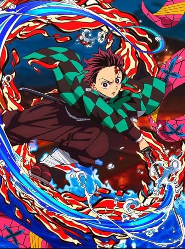 DMQBT Puzzle 1500 Stück - Bunt Puzzle - Bilder - Gifts - Classic Japanese Animes Demons Tanjirou - Lernspielzeug Für Kinder - Gedächtnis- Und Wahrnehmungs Spiele - Xp27Qk von DMQBT