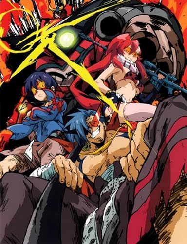 DMQBT Puzzles 1000 Stück - Kunst Puzzle Gifts - Classic Japanese Anime Tengens Gurren-Lagann Posters - Lernspielzeug Für Kinder - Lernspielzeug Für Die Ganze Familie - Za219Wk von DMQBT