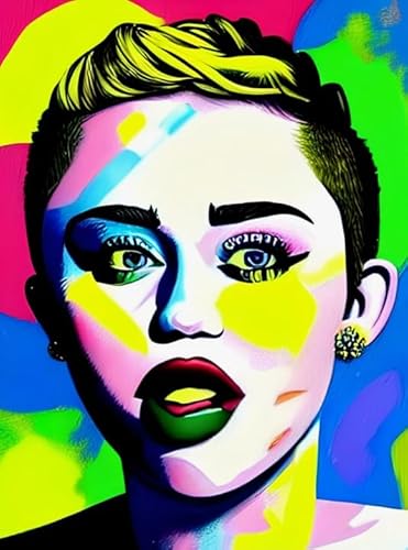 DMQBT Puzzles 1500 Stück - Colourful Irregular Puzzle - Abstract Kunst - Singers Mileyss Posters - Lernspiele Für Erwachsene - Personalisiertes Challenge-Spielzeug Gifts - Hz338Xa von DMQBT