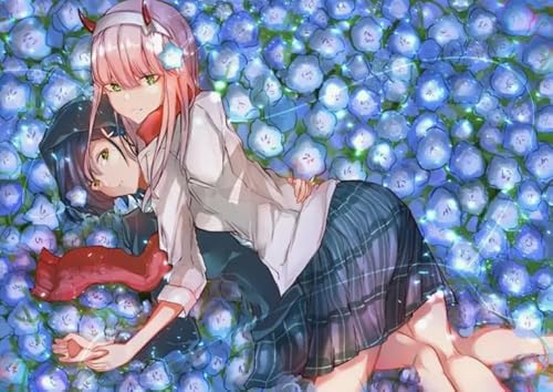 DMQBT Puzzles 1500 Stück - Irregular Puzzle - Japanese Animes Franxx Posters - Spiele Zur Stressreduzierung Für Die Ganze Familie - Heraus Fo Rderungs Spiel Für Erwachsene Gifts - Hz268Xa von DMQBT