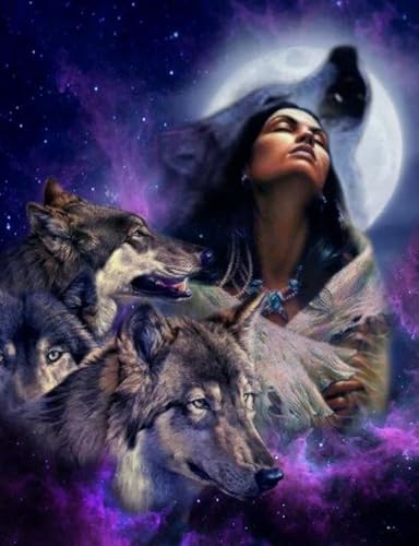 DMQBT Schwieriges Puzzle ，1000 Teile Puzzle ， Girlss and Wolfs Art Bilder ，Personalisiertes Herausforderungs Spielzeug Für Erwachsene - DX60ZW von DMQBT