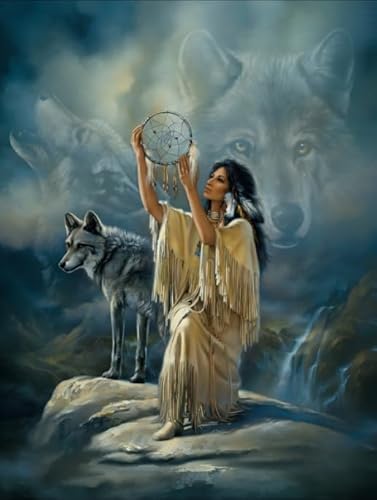DMQBT Schwieriges Puzzle ，1000 Teile Puzzle ， Girlss and Wolfs Art Bilder ，Personalisiertes Herausforderungs Spielzeug Für Erwachsene - DX61ZW von DMQBT