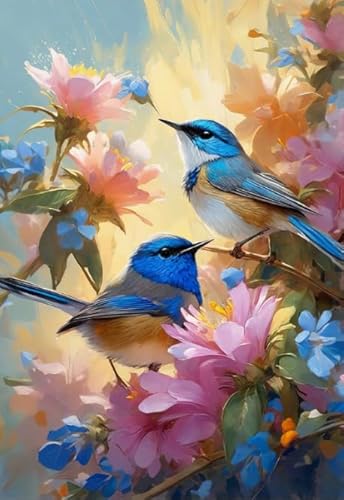 DMQBT Schwieriges Puzzle - 1000 Stück - Bunt Birds Art Bilder - Puzzlespielzeug Zum Stressabbau Für Erwachsene Und Familien - Spiele Zur Stressreduzierung Für Die Ganze Familie - DX186ZW von DMQBT