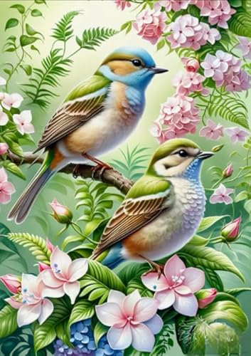 DMQBT Schwieriges Puzzle - 1000 Stück - Bunt Birds Art Bilder - Puzzlespielzeug Zum Stressabbau Für Erwachsene Und Familien - Spiele Zur Stressreduzierung Für Die Ganze Familie - DX187ZW von DMQBT