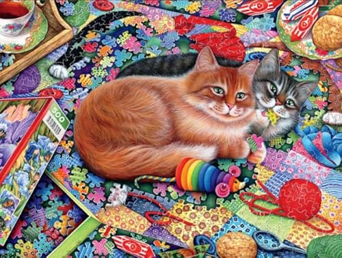 DMQBT Schwieriges Puzzle - 1000 Stück - Bunt Cute Funny Cat Abstract Art Bilder - Personalisiertes Puzzle Spielzeug Für Erwachsene - Spiele Zur Stressreduzierung Für Die Ganze Familie - DX193ZW DMQBT Schwieriges Puzzle - 1000 Stück - Bunt Cute Funny Cat Abstract Art Bilder - Personalisiertes Puzzle Spielzeug Für Erwachsene - Spiele Zur Stressreduzierung Für Die Ganze Familie - DX193ZW von DMQBT