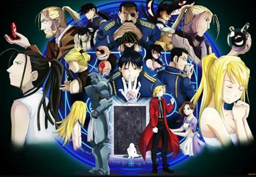 DMQBT Schwieriges Puzzle 1000 Teile - Bunt - Japanese Animes Fullmetal Alchemys Art Bilder - Personalisiertes Puzzle Spielzeug Für Erwachsene - DX387ZW DMQBT Schwieriges Puzzle 1000 Teile - Bunt - Japanese Animes Fullmetal Alchemys Art Bilder - Personalisiertes Puzzle Spielzeug Für Erwachsene - DX387ZW von DMQBT