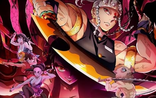 DMQBT Unregelmäßiges Puzzle 1000 Teile- Bunt - Japanese Animes Demons Uzui Tengens Poster - Personalisiertes Puzzle Spielzeug Für Erwachsene - DX42ZW von DMQBT