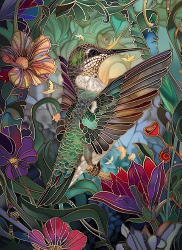 Hummingbirds Art Plakat - Für Erwachsene Familie Stress Relief Puzzle Spielzeug - 1000 Teile Puzzle - Wand Kunst Dekoration Dw571Sk von DMQBT
