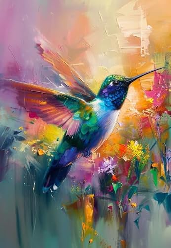 Hummingbirds Art Plakat - Für Erwachsene Familie Stress Relief Puzzle Spielzeug - 1000 Teile Puzzle - Wand Kunst Dekoration Dw574Sk von DMQBT