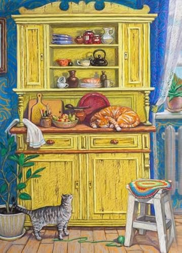 Illustrations of Houses - Für Erwachsene Puzzle Stressabbau Spiel Kunst Bild - Lernspielzeug Für Kinder - Puzzle 1000 Teile Dw40Sk von DMQBT