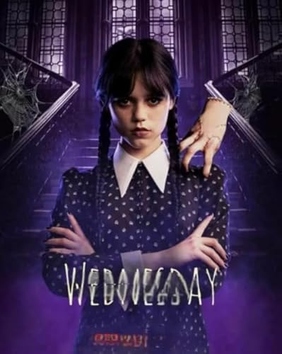 Irregular Puzzle 1000 Teile - Für Erwachsene Stressabbau Spiel Kunst Bild - Wednesdays Horror Film Plakat - Familie Spaß Herausforderung Spielzeug Dw341Sk von DMQBT