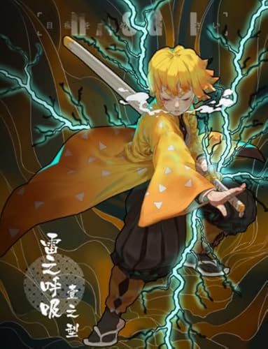 Japanese Animes Demons Agatsumas Zenitsu Plakat Picture - Puzzles 1000 Teile - Für Personalisiertes Puzzle-Spielzeug Für Kinder Und Erwachsene Dw442Sk von DMQBT