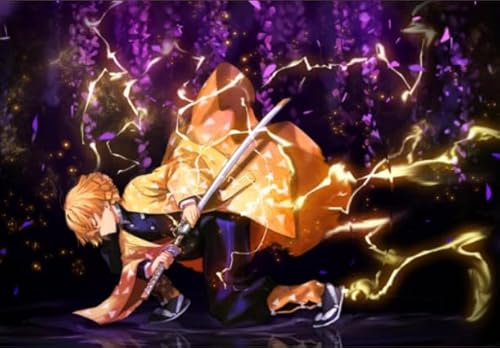 Japanese Animes Demons Agatsumas Zenitsu Plakat Picture - Puzzles 1000 Teile - Für Personalisiertes Puzzle-Spielzeug Für Kinder Und Erwachsene Dw446Sk von DMQBT