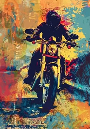 Motoss Racings Oil Painting Bilder - Puzzle 1000 Teile - Für Erwachsene Stressabbau Spiel Kunst Bild - Home Decor Dw576Sk von DMQBT