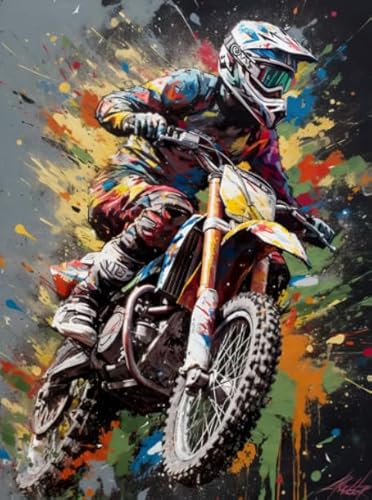 Motoss Racings Oil Painting Bilder - Puzzle 1000 Teile - Für Erwachsene Stressabbau Spiel Kunst Bild - Home Decor Dw577Sk von DMQBT