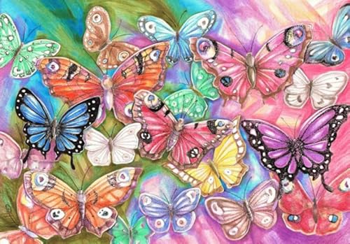 Puzzle 1000 Stück, Art Butterflys Plakat, Spiele Zum Stressabbau In Der Familie, Erwachsene Challenge Game,Elderly Gedächtnis Kognitions Spiels Xw421Qk von DMQBT