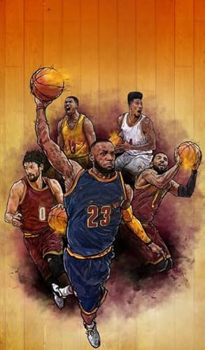 Puzzle 1000 Stück, Basketball Player 23 Abstrakte Kunst Plakat, Familie Spaß Herausforderung Spielzeug, Wand Kunst Dekoration,Personalisiertes Herausforderungs Spielzeug Für Erwachsene Xw383Qk von DMQBT