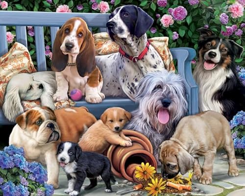 Puzzle 1000 Stück - Animal Dachshunds Dog Art Paintings - Elderly Gedächtnis Kognitions Spiels - Spiele Zum Stressabbau In Der Familie - Wand Kunst Dekoration Xw351Qk von DMQBT