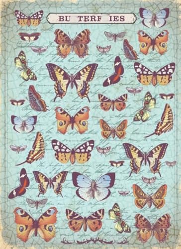 Puzzle 1000 Stücks,Butterflys Buntes Retro Plakats,Kinderspielzeug Lernspiele,Home Decoration,Erwachsene Challenge Game Xw279Qk von DMQBT