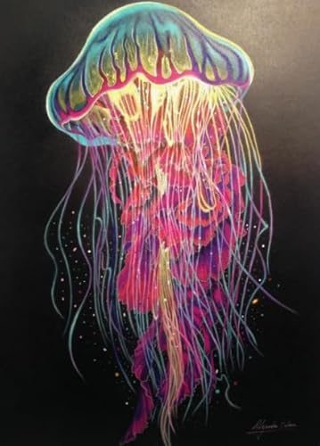 Puzzle 1000 Stücks,Sea Animals Jellyfishs Plakat Picture,Buntes Difficult Puzzle,Lernspielzeug Für Kinder,Spiele Zum Stressabbau In Der Familie Xw41Qk von DMQBT