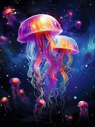 Puzzle 1000 Stücks,Sea Animals Jellyfishs Plakat Picture,Buntes Difficult Puzzle,Lernspielzeug Für Kinder,Spiele Zum Stressabbau In Der Familie Xw42Qk von DMQBT