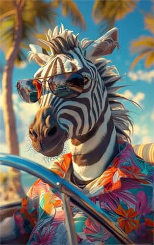 Puzzle 1000 Stücks - Abstrakte Kunst Animals with Glasses Painting - Buntes - Elderly Gedächtnis Kognitions Spiels - Lernspielzeug Für Kinder Xw87Qk von DMQBT