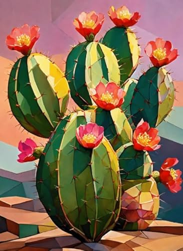 Puzzle 1000 Stücks - Cactis Landscape Flower Plakat - Buntes Difficult Puzzle - Spiele Zum Stressabbau In Der Familie - Elderly Gedächtnis Kognitions Spiels Xw295Qk von DMQBT