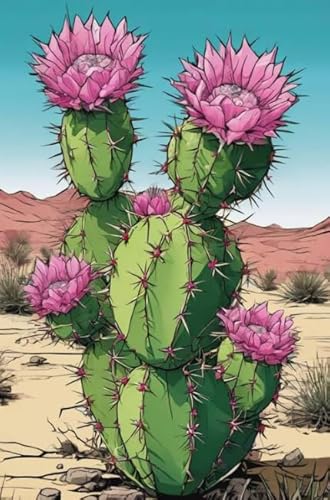 Puzzle 1000 Stücks - Cactis Landscape Flower Plakat - Buntes Difficult Puzzle - Spiele Zum Stressabbau In Der Familie - Elderly Gedächtnis Kognitions Spiels Xw296Qk von DMQBT