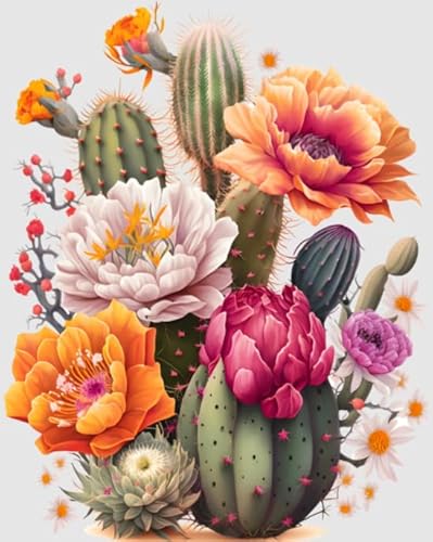 Puzzle 1000 Stücks - Cactis Landscape Flower Plakat - Buntes Difficult Puzzle - Spiele Zum Stressabbau In Der Familie - Elderly Gedächtnis Kognitions Spiels Xw297Qk von DMQBT