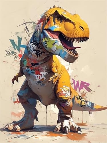 Puzzle 1000 Stücks - Dinosaurs Abstrakte Kunst Animals Bilder - Buntes - Lernspielzeug Für Kinder - Spiele Zum Stressabbau In Der Familie Xw90Qk von DMQBT