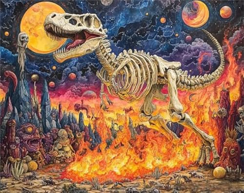 Puzzle 1000 Stücks - Dinosaurs Abstrakte Kunst Animals Bilder - Buntes - Lernspielzeug Für Kinder - Spiele Zum Stressabbau In Der Familie Xw92Qk von DMQBT