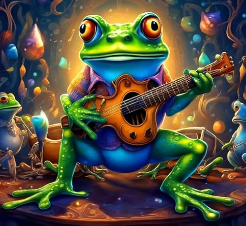 Puzzle 1000 Stücks - Frogs Abstrakte Kunst Music Plakat Picture - Lernspielzeug Für Kinder - Buntes - Familie Spaß Herausforderung Spielzeug Xw168Qk von DMQBT