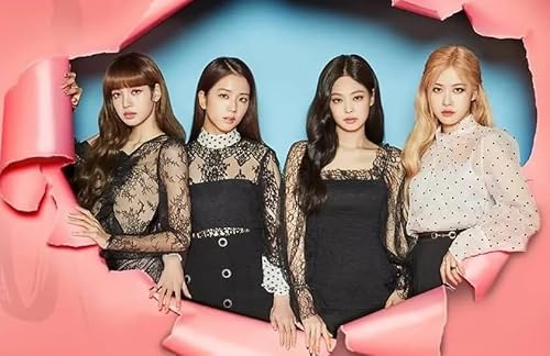 Puzzle 1000 Teile ，Für Erwachsene Personalisierte Herausforderung Spielzeug ，Gedächtnis Kognition Spiel ，Wand Kunst Dekoration ，Korea Group Band Blackpinks Plakat Dw281Sk von DMQBT
