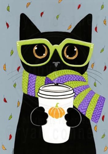 Puzzle 1000 Teile - Cats Drinking Coffees Abstract Illustrations Plakat Art - Lernspielzeug Für Kinder - Erwachsene Familie Stress Relief Puzzle Spielzeug Dw305Sk von DMQBT