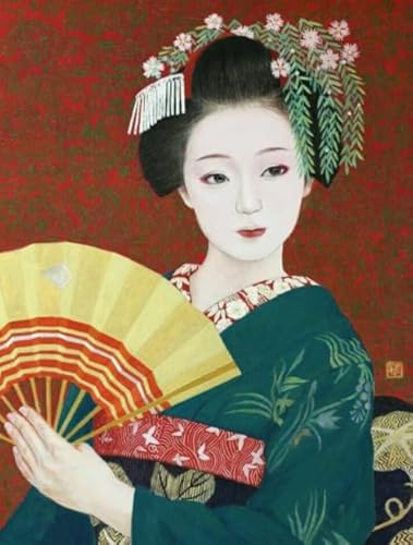 Puzzle 1000 Teile - Für Erwachsene Personalisierte Herausforderung Spielzeug - Vintage Japanese Geishas Portraits Painting Plakat - Buntes Unregelmäßiges Puzzle - Wand Kunst Dekoration Dw227Sk von DMQBT