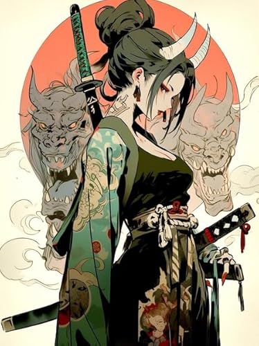 Puzzle 1000 Teile - Für Erwachsene Stressabbau Spiel Kunst Bild - Japanese Anime Yakshas Abstrakte Kunst - Buntes Unregelmäßiges Puzzle Dw04Sk von DMQBT