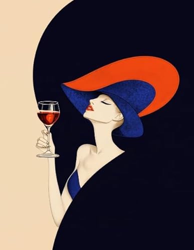 Wine Tasting Womans Bilder Abstrakte Kunst - 1000 Teile Puzzle - Erwachsene Personalisierte Herausforderung Spielzeug - Wand Kunst Dekoration Dw616Sk von DMQBT