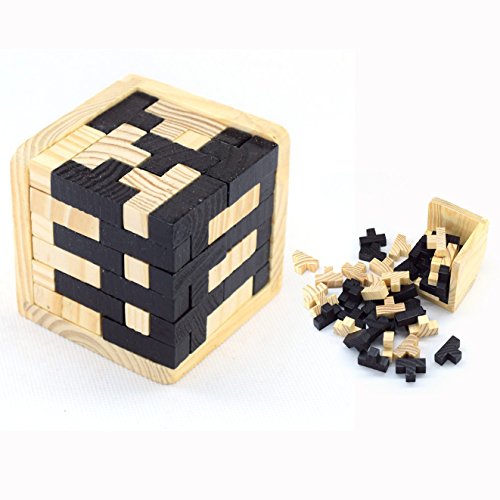 DMZK 3D Puzzle Knobelspiel,Holzspielzeug Logikspiel Geduldspiel von DMZK