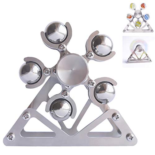 DMaos Ferris Wheel Fidget Spinner, Kinetic Desk Toys Spin mit Ständer, Metall Edelstahl, Premium Geschenk Figit Spielzeug für Erwachsene Kinder von DMaos