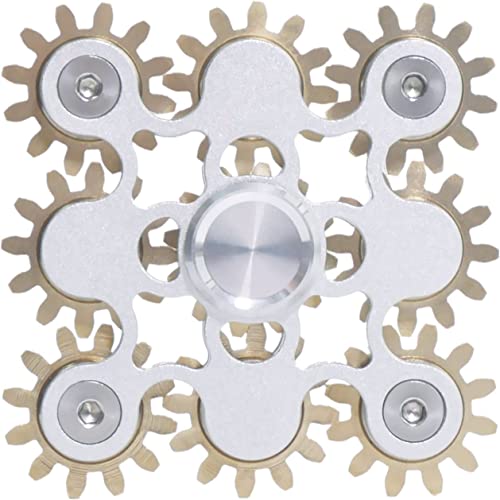 DMaos Fidget Spinner, Figity-Spielzeug, 9-Gang-Gestänge, glattes Metall, Messing, Edelstahl mit stabilem Lager, langlebige Mechanik, beweglich, Figit-Spielzeug für Erwachsene und Kinder DMaos Fidget Spinner, Figity-Spielzeug, 9-Gang-Gestänge, glattes Metall, Messing, Edelstahl mit stabilem Lager, langlebige Mechanik, beweglich, Figit-Spielzeug für Erwachsene und Kinder von DMaos