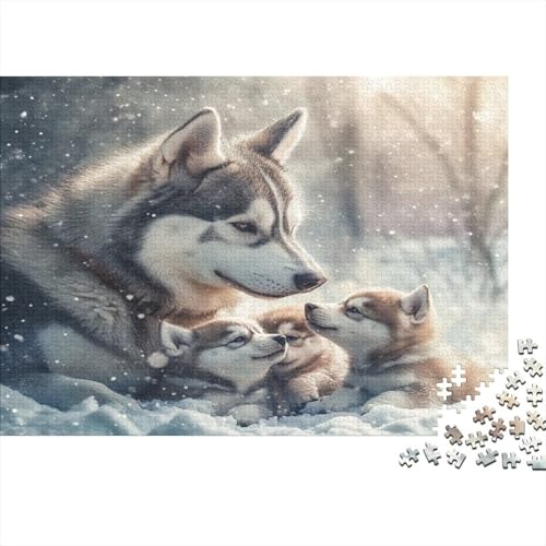 Sibirischer Husky Puzzlespiel 1000 Teile Erwachsene -Puzzle 1000 Stück Spiel Puzzles Für Erwachsene Kinder Puzzle Erwachsenen Puzzlespiel Puzzel 1000pcs (75x50cm) von DNAVSOETR
